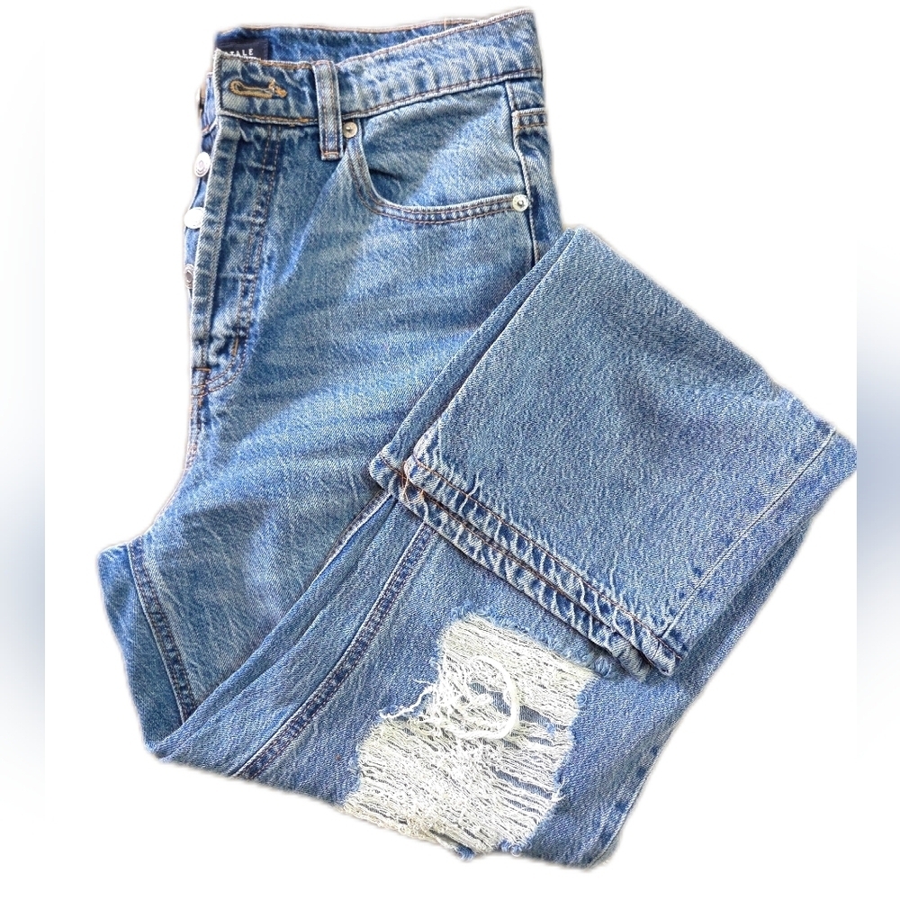 Aeropostale Distressed 90's Baggy Jeans - Blue